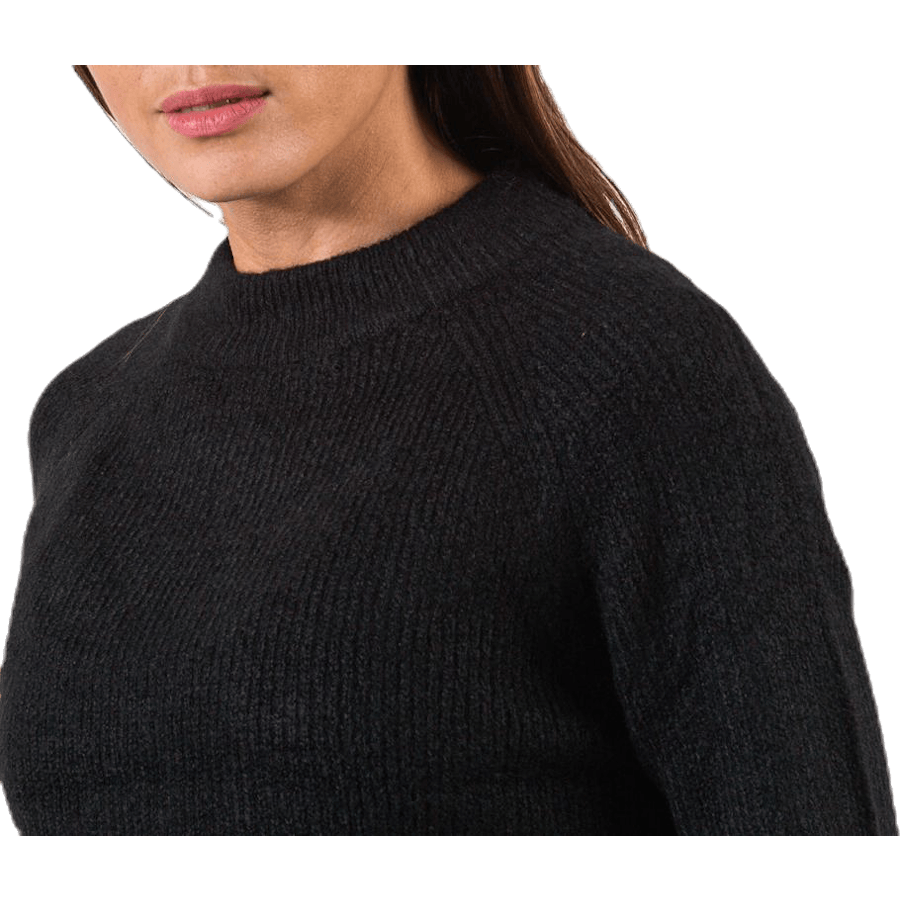 Ellen Ls O-Neck Knit Black - Bild 4