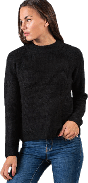 Ellen Ls O-Neck Knit Black - Bild 5