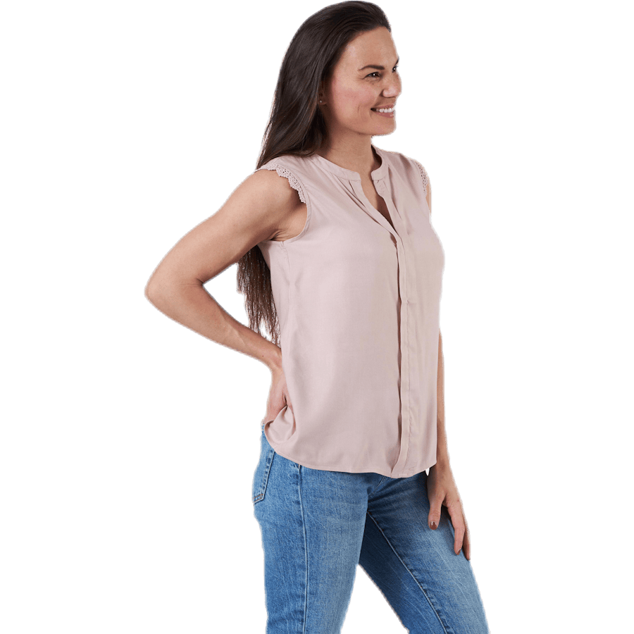 Kimmi S/L Top Wvn Pink - Bild 2
