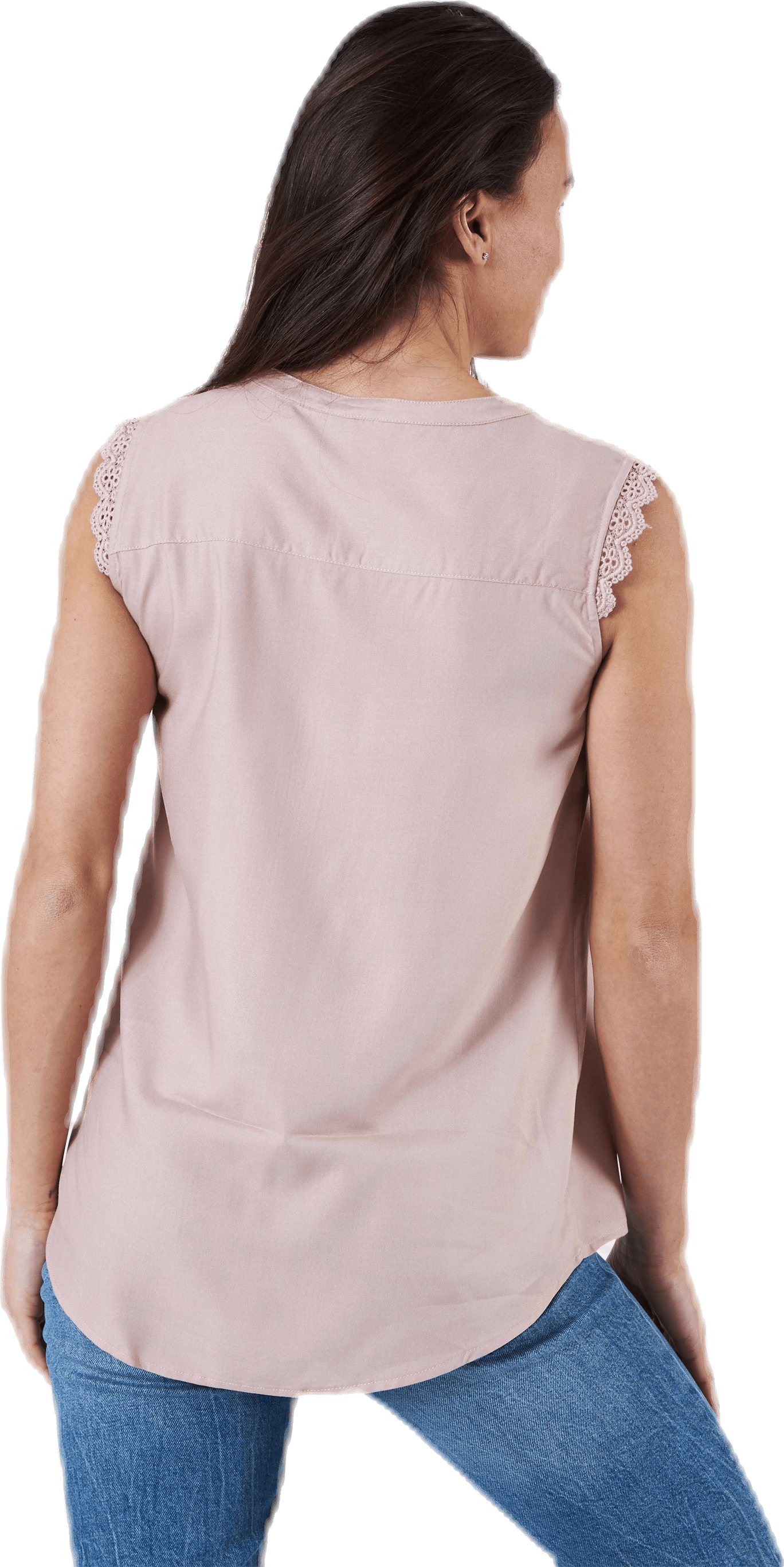 Kimmi S/L Top Wvn Pink - Bild 3