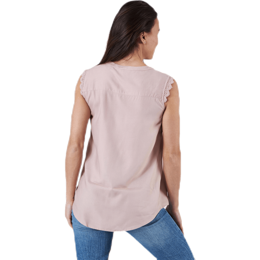 Kimmi S/L Top Wvn Pink - Bild 3