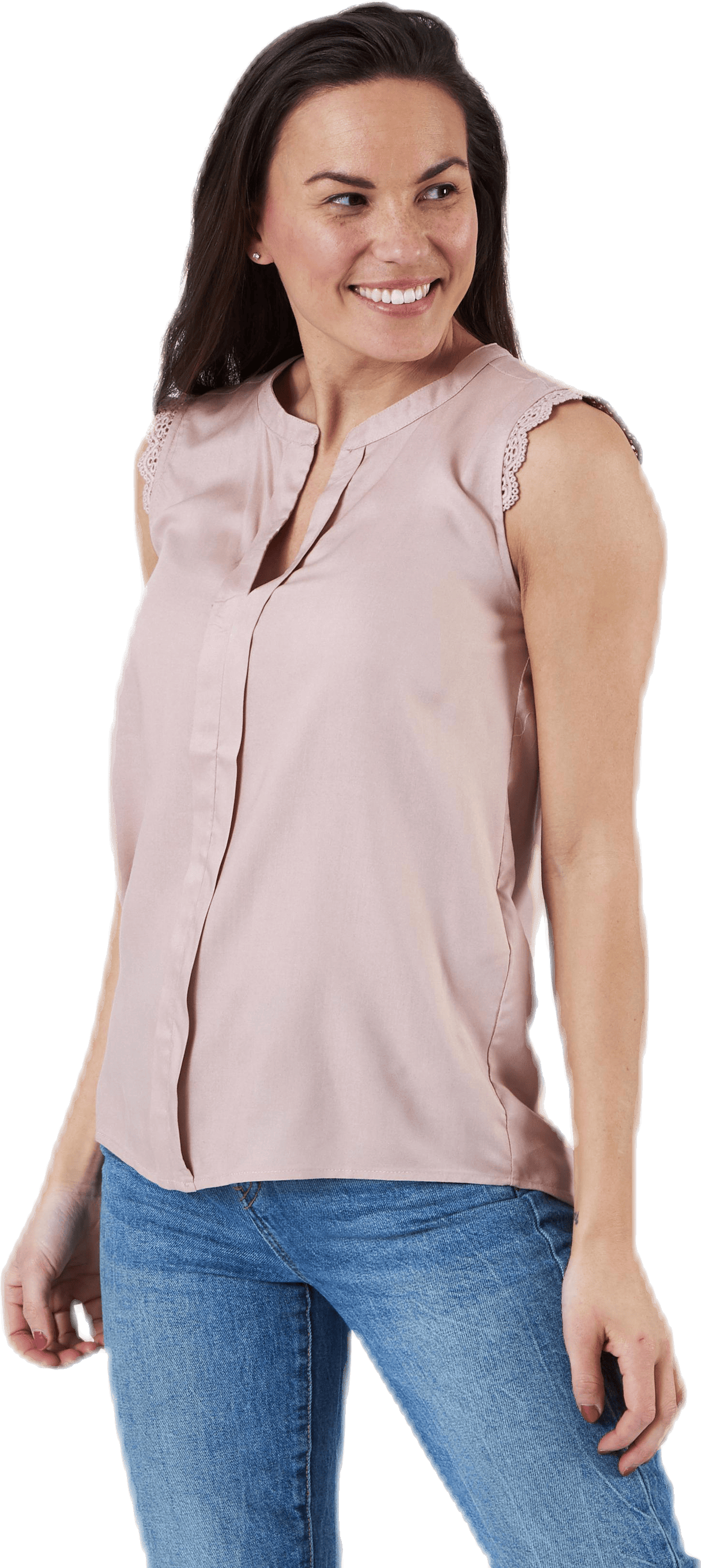 Kimmi S/L Top Wvn Pink - Bild 4