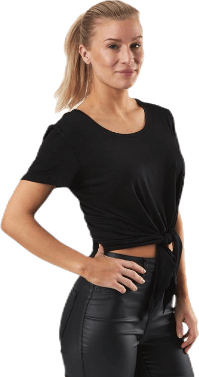 Arli S/S Knot Top Black - Bild 3