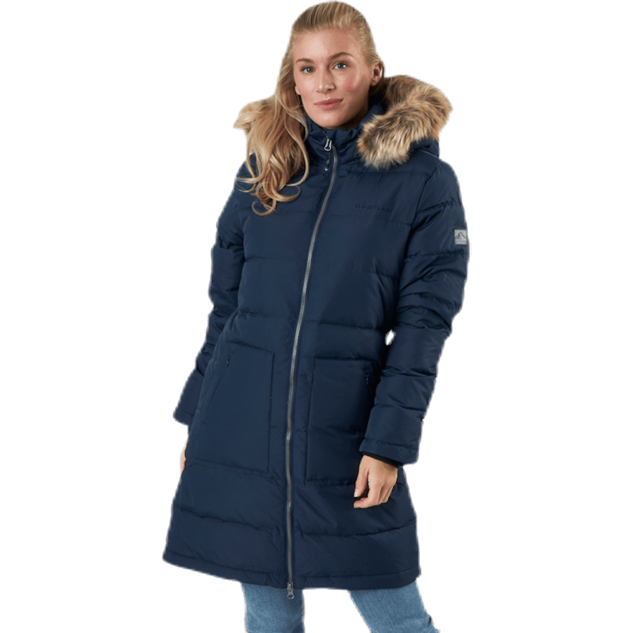 Paranaque Long Down Parka Jacket Blue