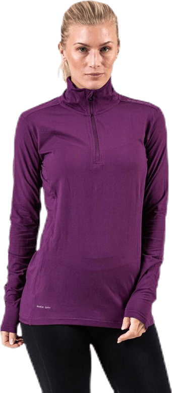 Timika Performance Midlayer Purple, Female, Apparels, Shirts, Running, Purple, 46