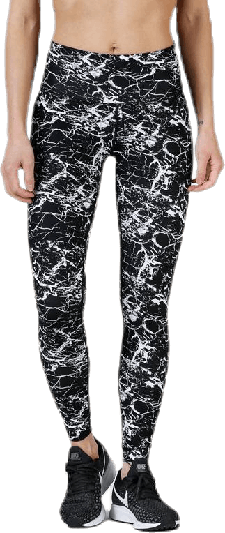 Alec Printed Tights White/Black, Female, Apparels, Leggings, Workout, White/Black, 46