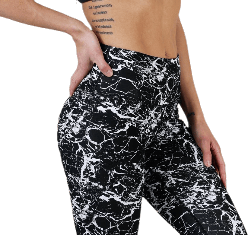 Alec Printed Tights White/Black - Bild 5