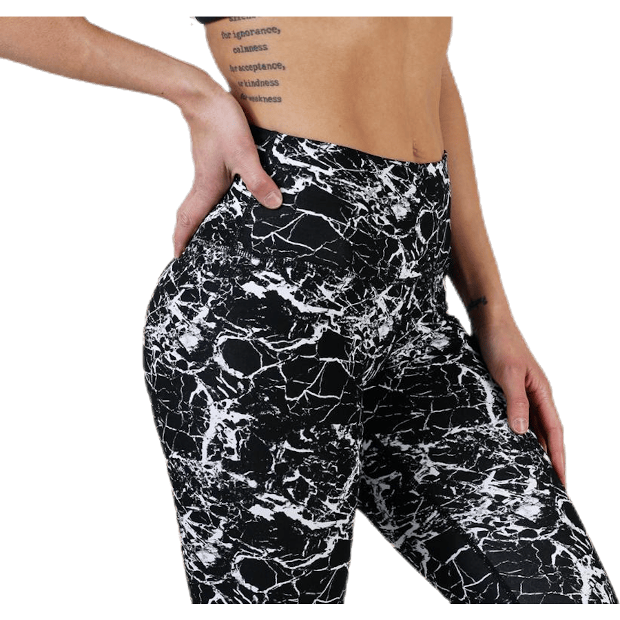 Alec Printed Tights White/Black - Bild 5