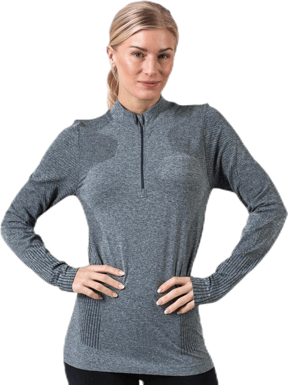 Kanen Seamless Melange Midlayer Green, Male, Apparels, Shirts, Running, Green, XXL