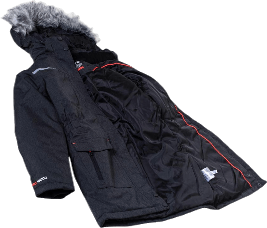 Gitte Girl Melange Parka W-PRO 10000 Grey - Bild 4