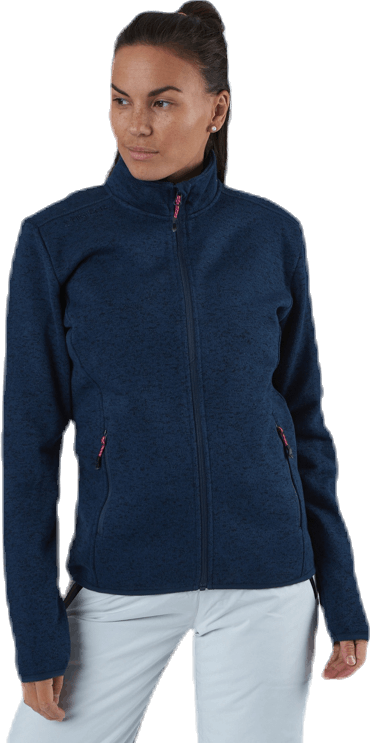 Maleo Melange Fleece Jacket Blue, Female, Klær, jakker, Alpinsport, Blå, 40