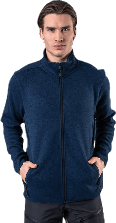 Pareman Melange Fleece Jacket Blue, Male, Ropa, chaquetas, Azul, M