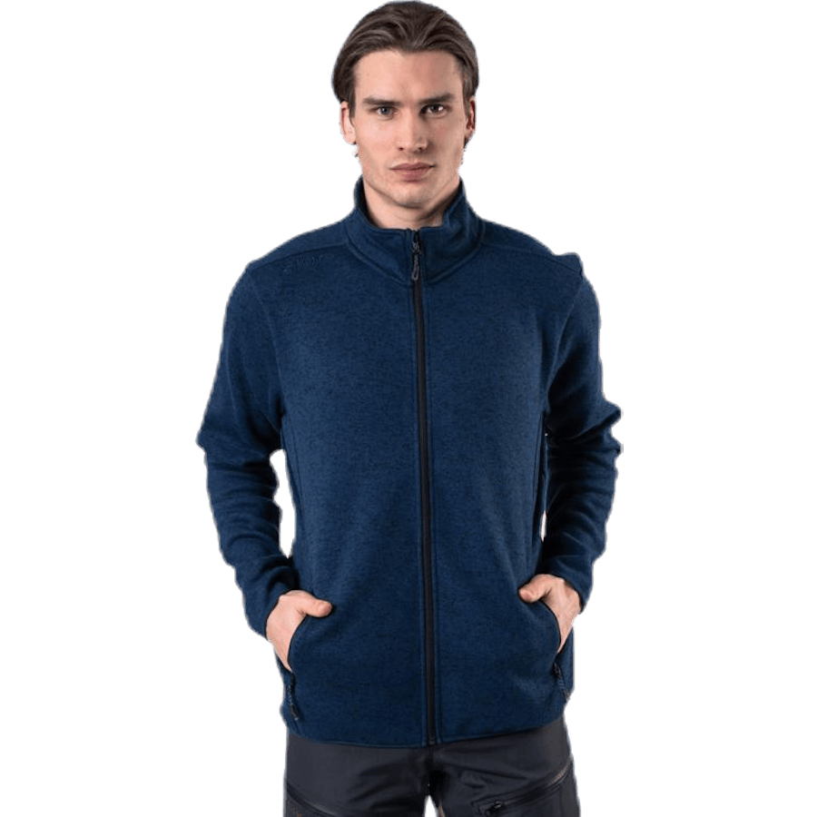 Pareman Melange Fleece Jacket Blue