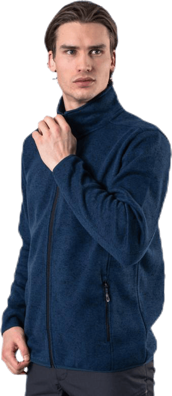 Pareman Melange Fleece Jacket Blue - Bild 2