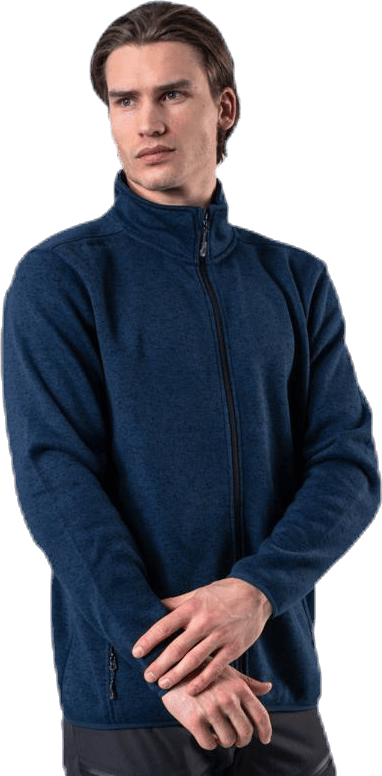 Pareman Melange Fleece Jacket Blue - Bild 4