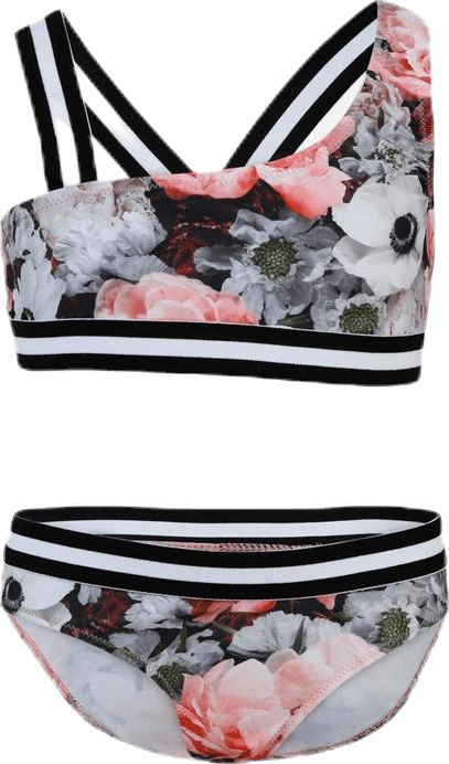 Nicola Bikini Orange/Grey