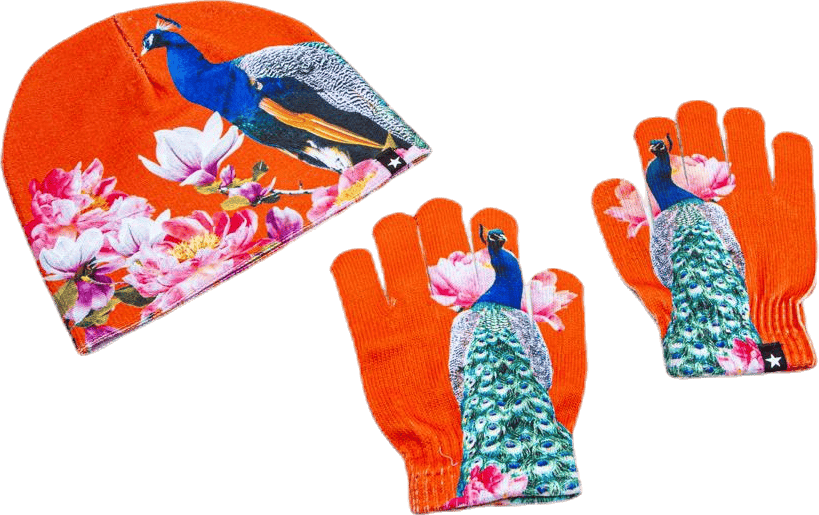 Kaya Hat and Glove Set Red - Bild 5