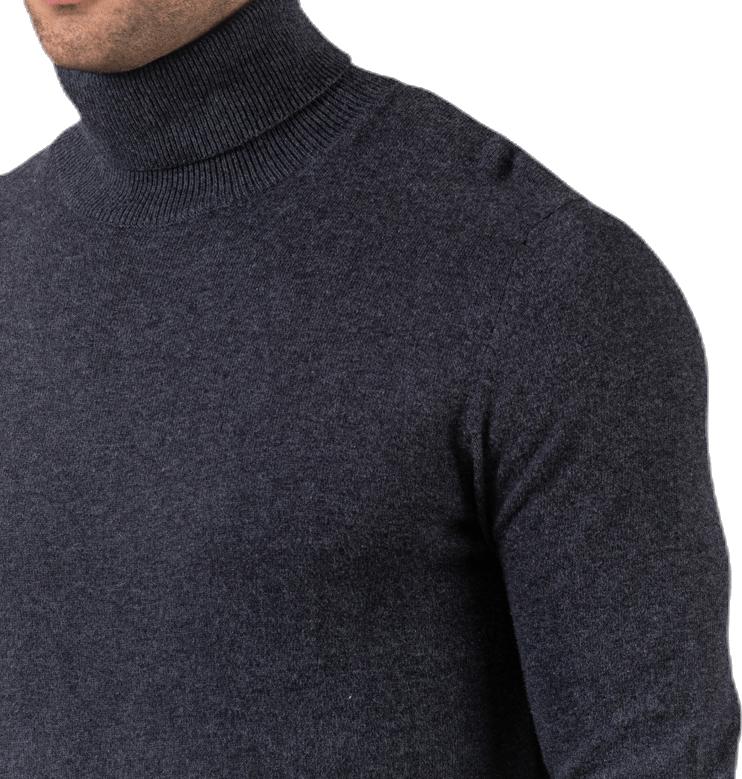 Emil Knit Roll Neck Grey - Bild 7