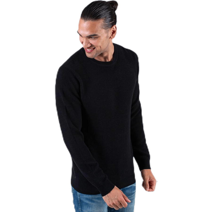 Liam Knit Crew Neck Black - Bild 2