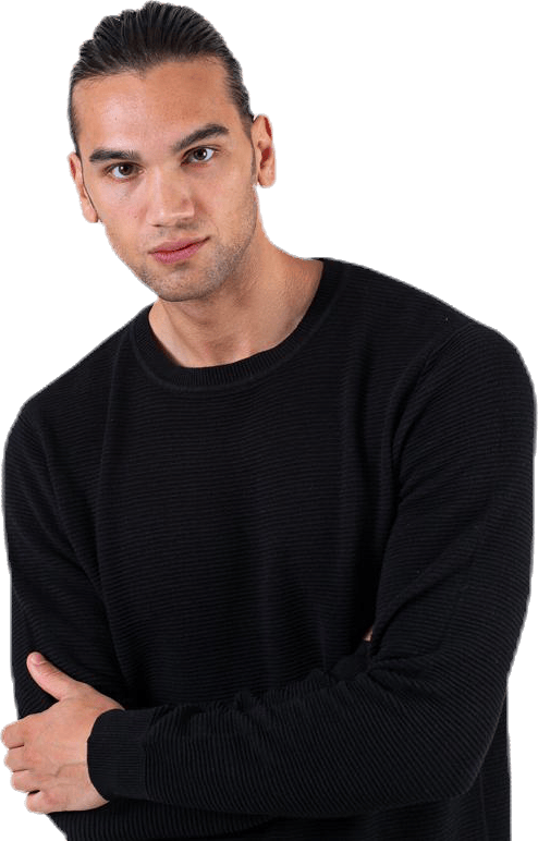Liam Knit Crew Neck Black - Bild 3