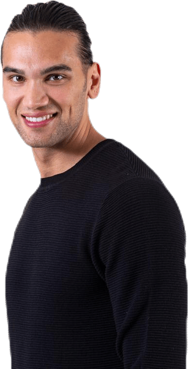Liam Knit Crew Neck Black - Bild 6