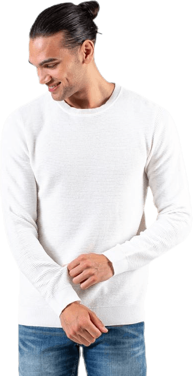 Liam Knit Crew Neck Grey, Male, Apparels, Shirts, Grey, XXL