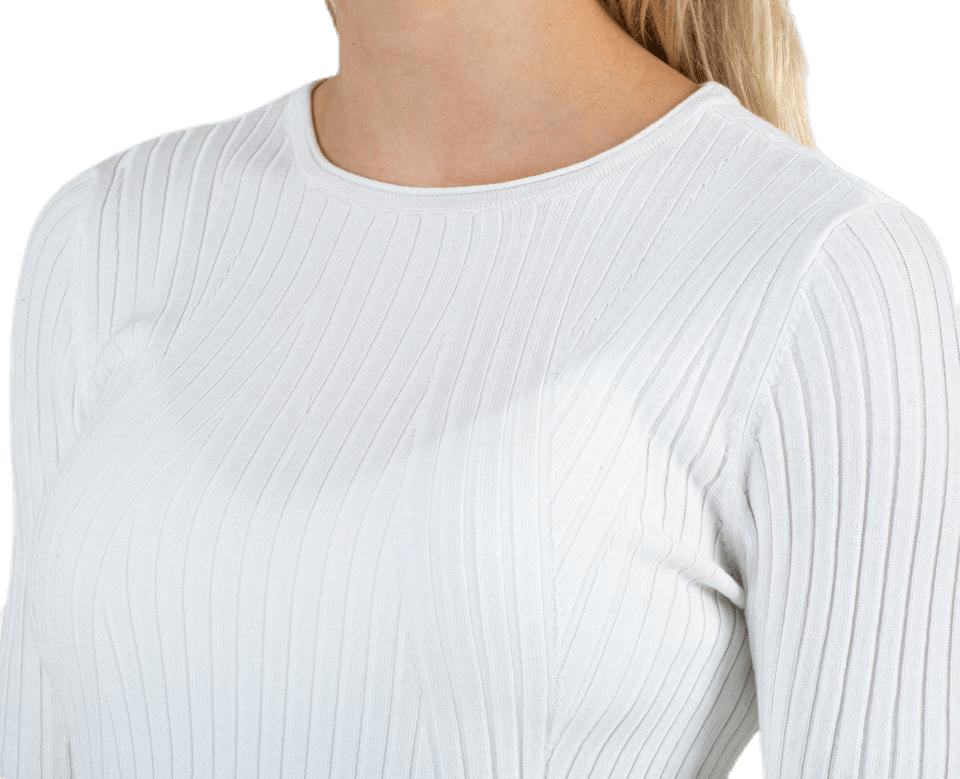 Natalia L/S Rib Pullover Knt White - Bild 5