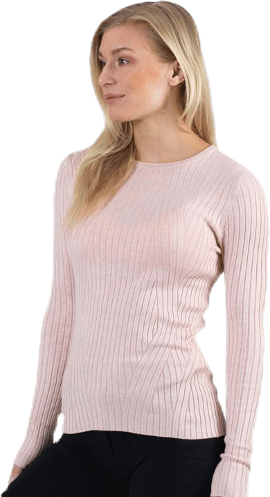 Natalia L/S Rib Pullover Knt Red - Bild 3
