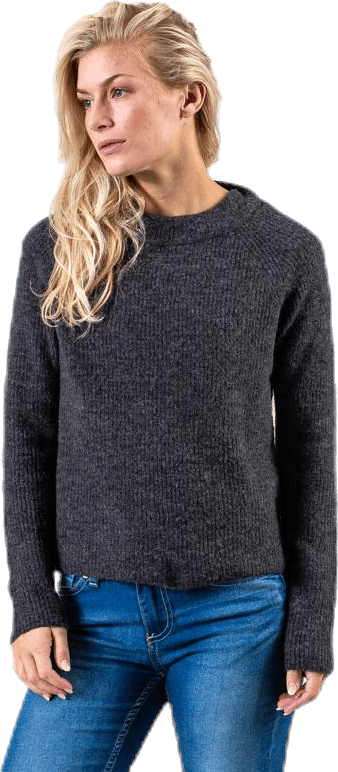 Ellen Ls O-Neck Knit Grey