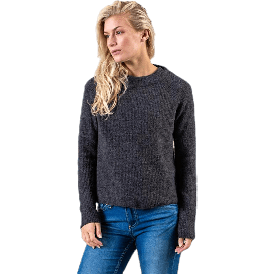 Ellen Ls O-Neck Knit Grey