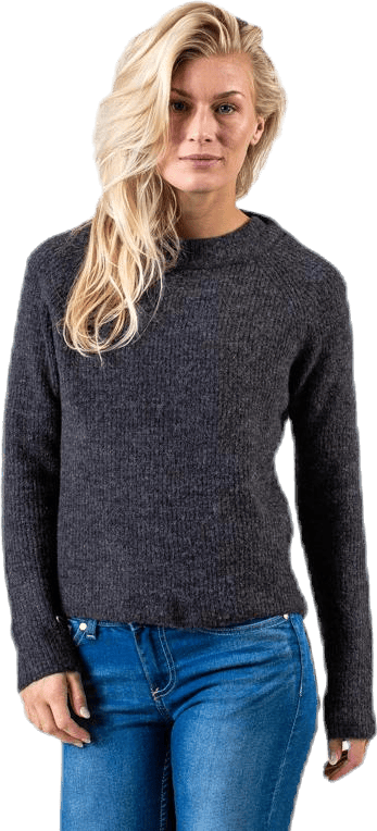 Ellen Ls O-Neck Knit Grey - Bild 2