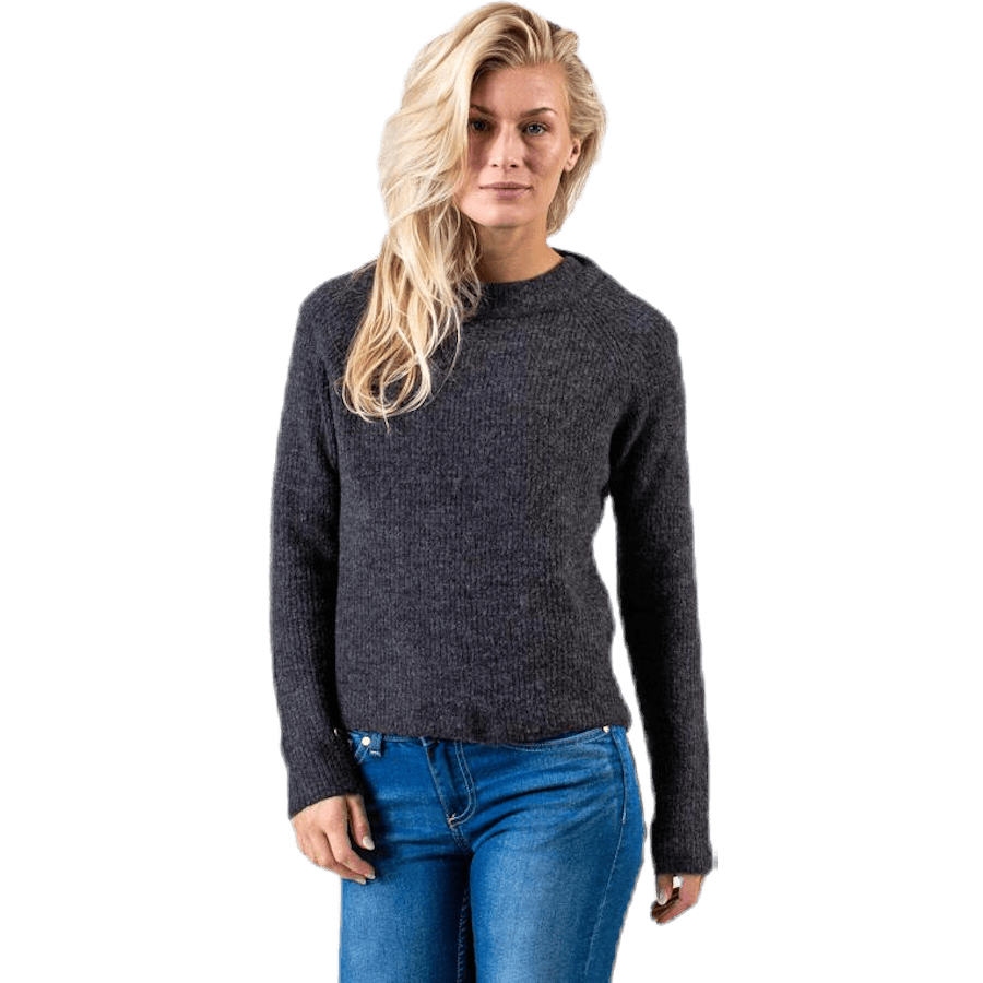 Ellen Ls O-Neck Knit Grey - Bild 2