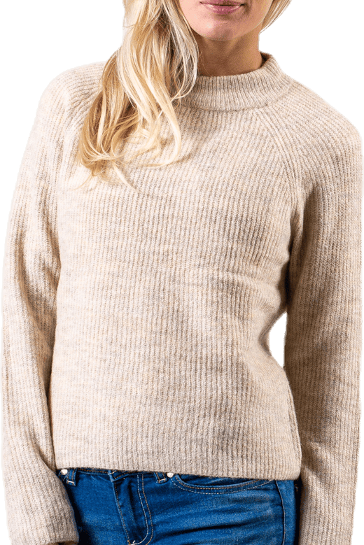 Ellen Ls O-Neck Knit White - Bild 2