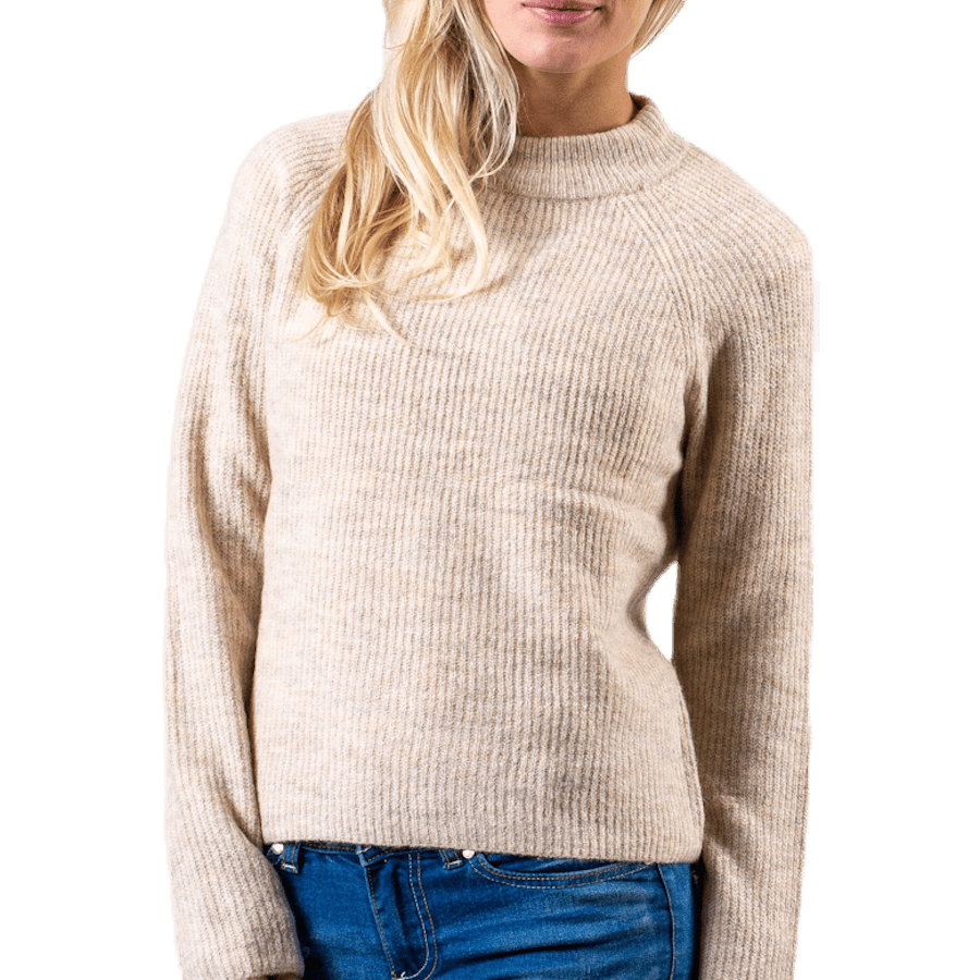 Ellen Ls O-Neck Knit White - Bild 2