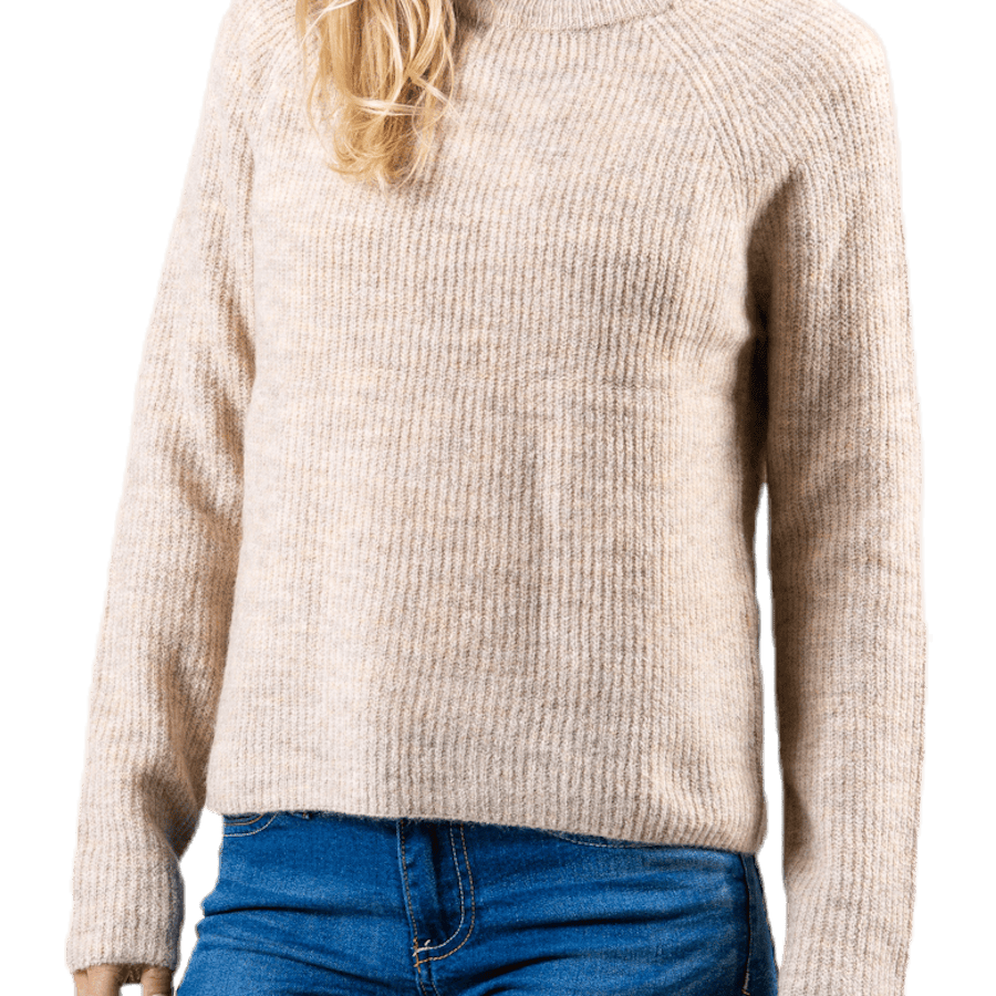 Ellen Ls O-Neck Knit White - Bild 4