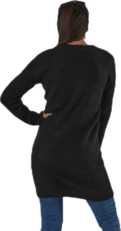 Ellen Ls V-Neck Knit Dress Black - Bild 3