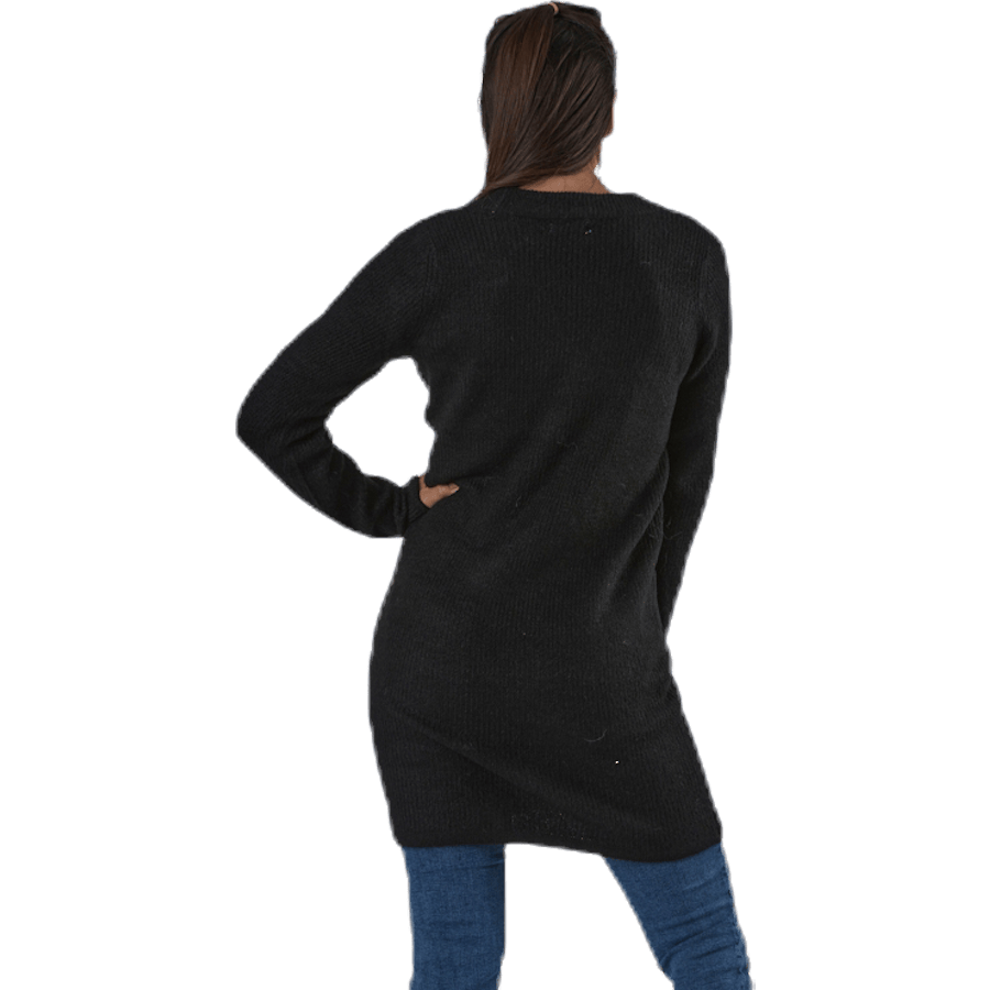 Ellen Ls V-Neck Knit Dress Black - Bild 3