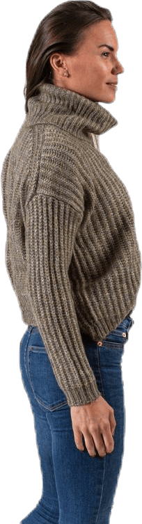 Chunky L/S Rollneck Pullover Beige - Bild 2