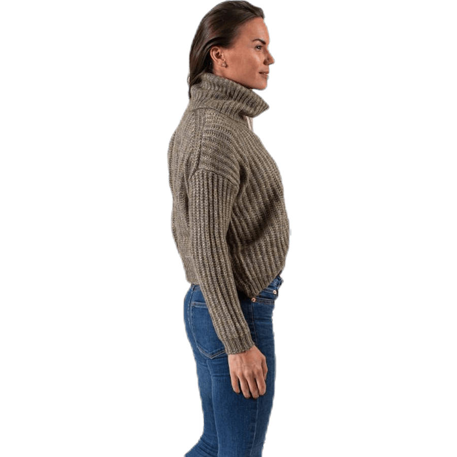 Chunky L/S Rollneck Pullover Beige - Bild 2