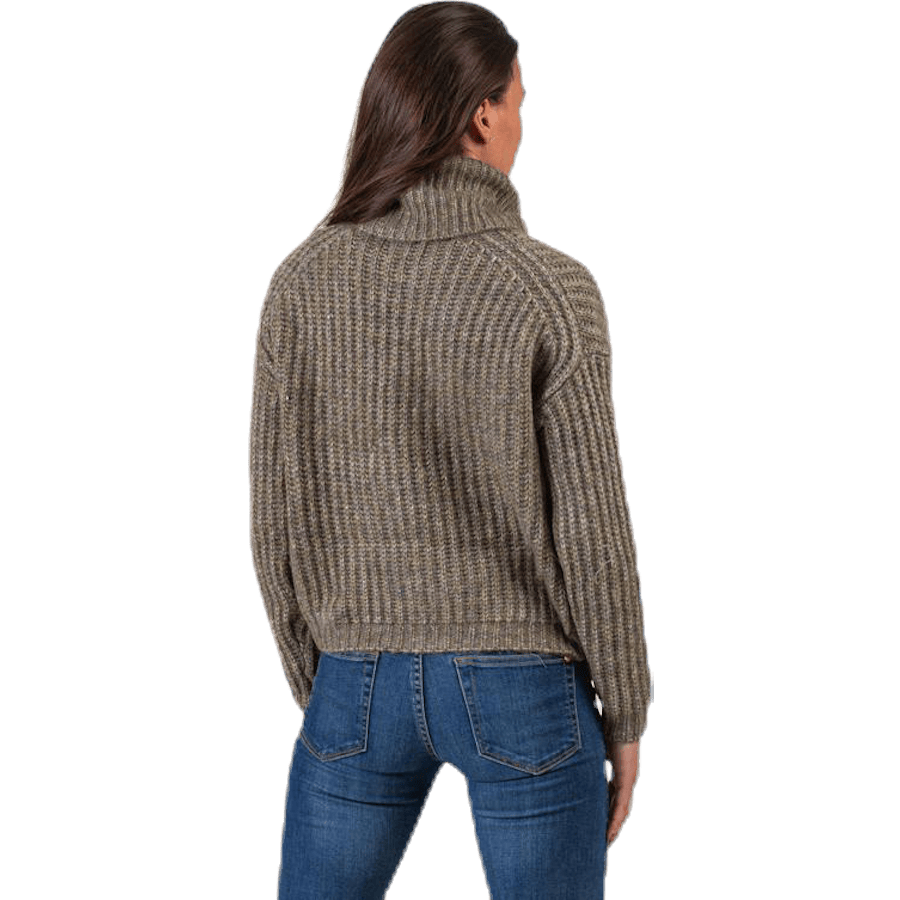 Chunky L/S Rollneck Pullover Beige - Bild 3