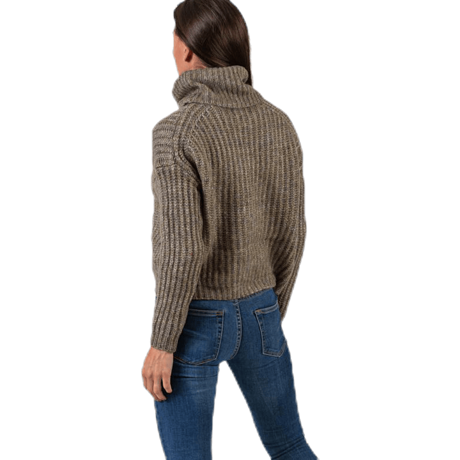 Chunky L/S Rollneck Pullover Beige - Bild 4