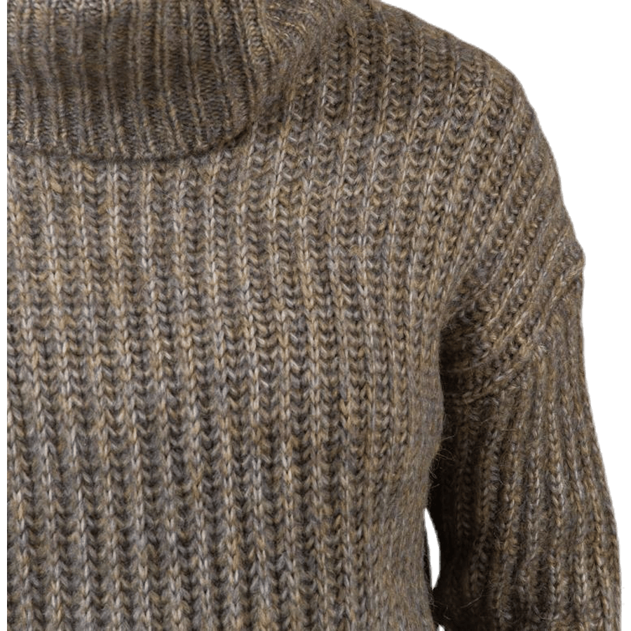 Chunky L/S Rollneck Pullover Beige - Bild 7
