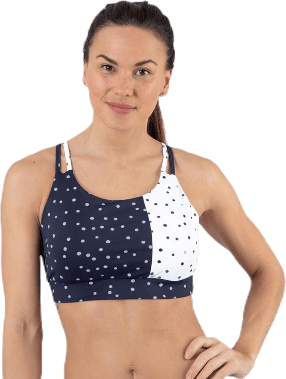 Francesca Aop Sports Bra Blue