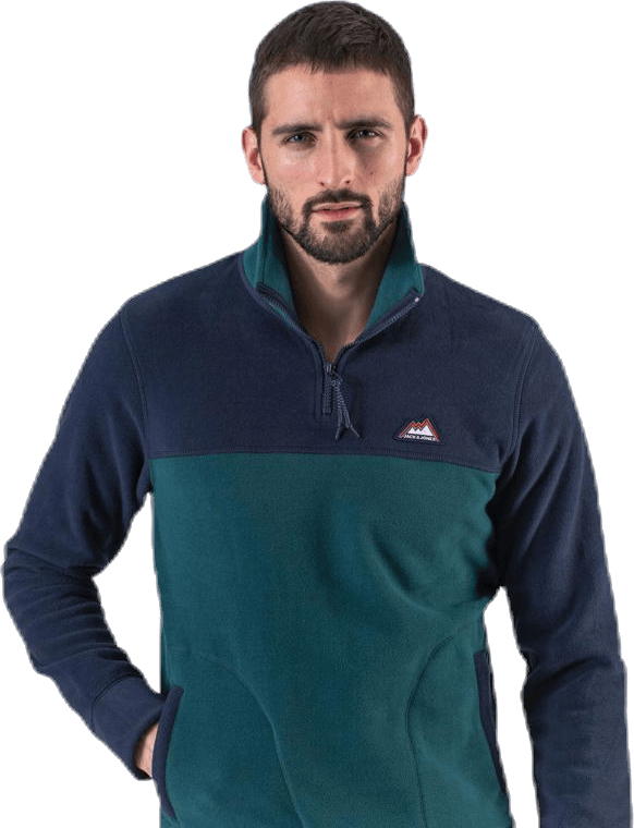 North Sweat Half Zip Blue, Male, Apparels, Shirts, Blue, XXL