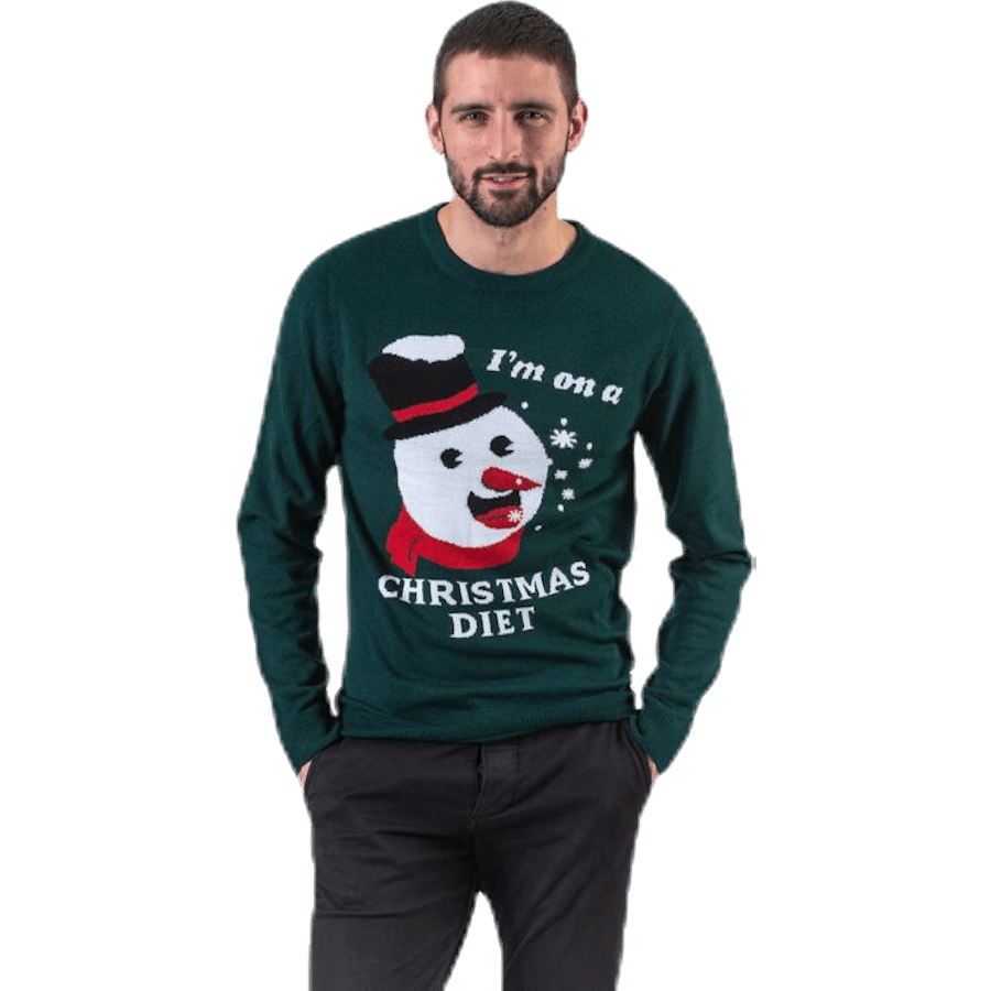 Crumble Knit Crew Neck Blue