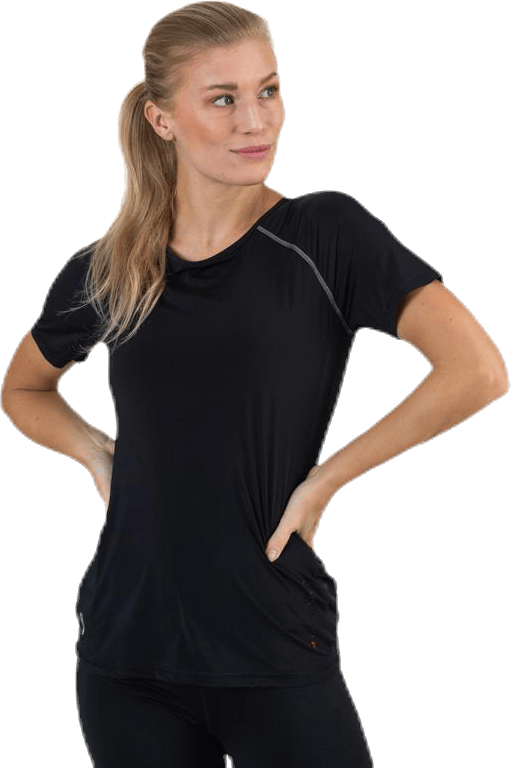 Performance Run  Ss Tee Black