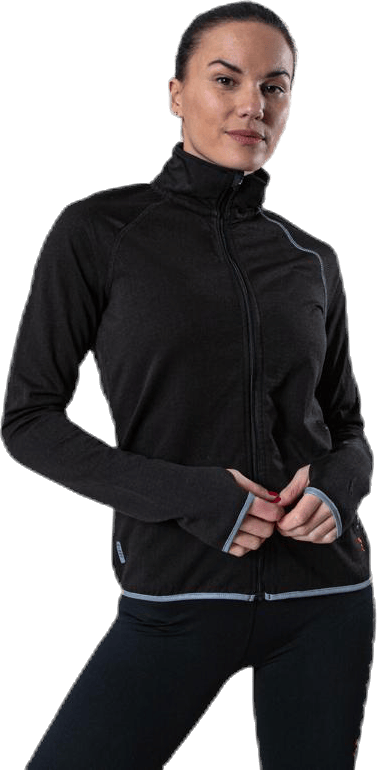 Performance Run Brushed Ls Zip Black