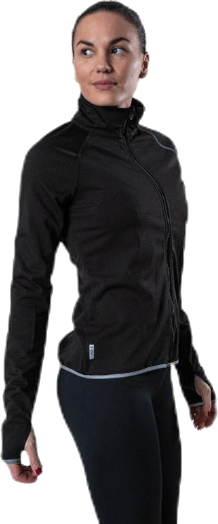 Performance Run Brushed Ls Zip Black - Bild 2