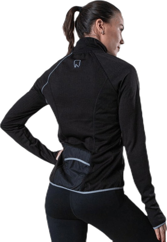 Performance Run Brushed Ls Zip Black - Bild 3