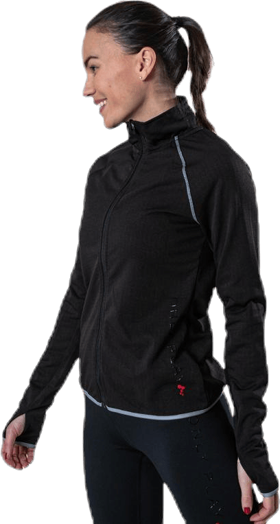 Performance Run Brushed Ls Zip Black - Bild 4